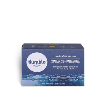 Humble Brands Handcrafted Bar Soap, Organic Cold Processed Soap Bars, Moisturizing Face & Body Cleanser - Star Anise & Palmarosa