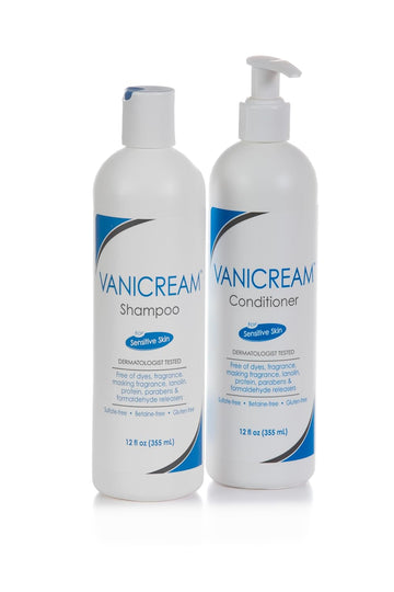 Vanicream Hair Conditioner, 12 Oz & Hair Shampoo, 12 Oz - Formulated For All Hair Types – Packaging May Vary