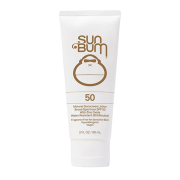 Sun Bum Mineral SPF 50 Sunscreen Lotion | Vegan and Hawaii 104 Reef Act Compliant (Octinoxate & Oxybenzone Free) Broad Spectrum Natural Sunscreen with UVA/UVB Protection | 3 oz