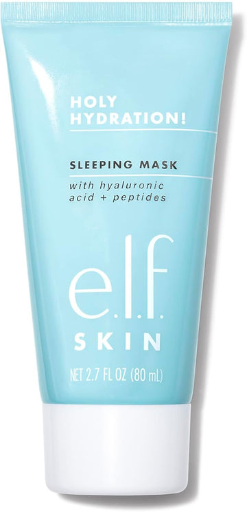 E.L.F. Skin Holy Hydration! Sleeping Mask, Moisturising & Plumping Dual-Use Sleep Or Rinse-Off Face Mask, Soothes Skin With A Creamy Formula
