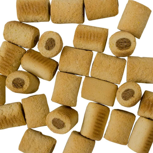 Extra Select Marrowbone Rolls Dog Treat Biscuits - Crunchy Dog Biscuits & Snacks with Meaty Center - Marrow Bone Puppy Treats & Bedtime Biscuits for Dogs - 3 Litre Resealable Tub?01SBT15