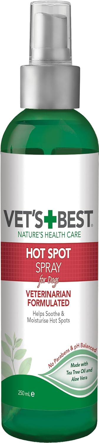 Vet’s Best Dog Hot Spot Itch Relief Spray, Relieves Dog Dry Skin, Rash, Scratching, Licking, Itchy Skin, and Hot Spots, No-Sting and Alcohol Free 250ml?3165810007