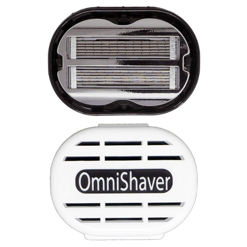 Premium Omnishaver With White Travel Case - The Fastest Way To Shave Head, Legs, Arms, Body | An Alternative To Disposable Shaving Razors Self Cleans & Strops During Use | Bald Head Shaver For Men