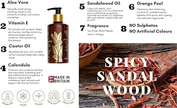 L'amour Natural | Spicy Sandalwood Duo Handwash & Bodywash Gift Set | Essential Oils | Sulphate Free | Gentle for dry and sensitive skin | Pack of 2 in Gift Box | 250mL Each Unit : Amazon.co.uk: Beauty