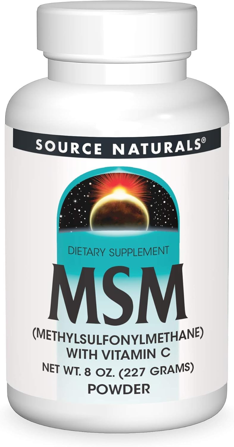 Source Naturals Msm (Methylsulfonylmethane) With Vitamin C - Powder, 8 Ounce