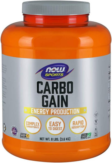 NOW Sports Nutrition, Carbo Gain Powder (Maltodextrin), Rapid Absorption, Energy Production, 8-Pound