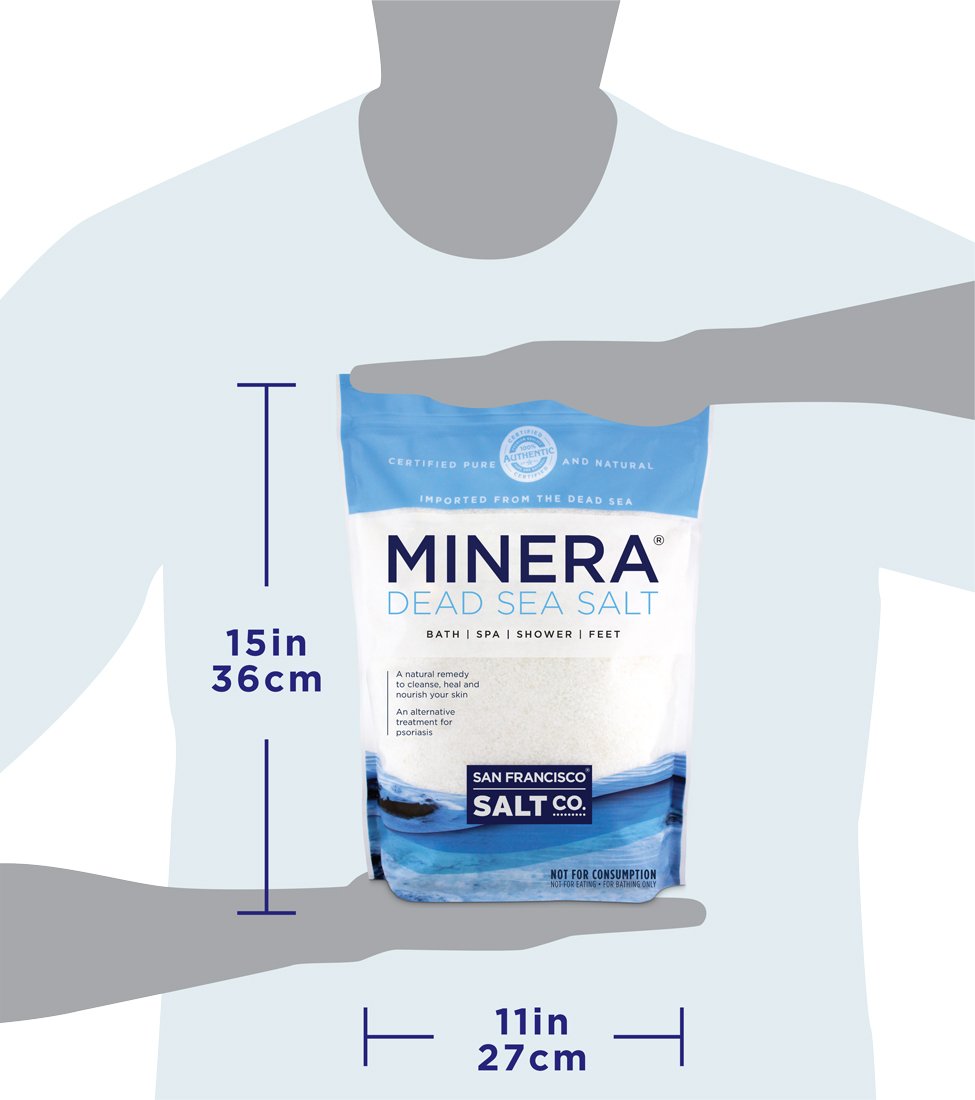 Minera Dead Sea Salt, 100% Pure & Natural, 10 lbs. Coarse Grain (0-1.7-4 mm) Bulk Bag, Easily Dissolving Dead Sea Salts for Soaking & Bathing, Skin Nourishing Coarse Sea Salt, Unscented : Everything Else