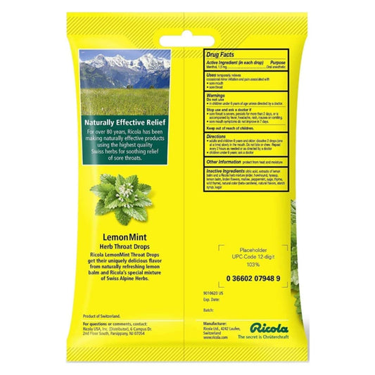 Cough Drops - Lemon Mint - 24 - Lenge ( 60 Pack)