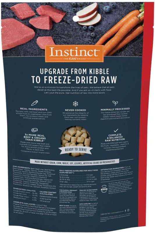 Instinct Freeze Dried Raw Meals Grain Free Recipe Dog Food 9.5 Ounce (Pack Of 1)