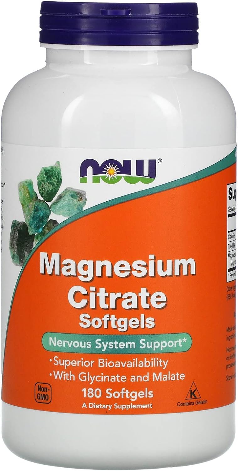 Magnesium Citrate Now Foods 180 Softgel