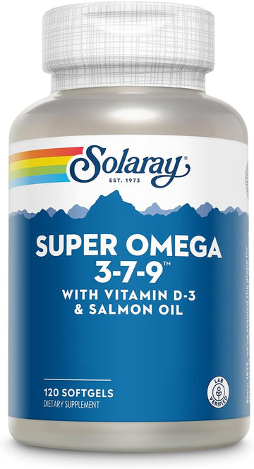 Solaray Super Omega 3 7 9 Supports Healthy Skin, More Epa, Dha, Essential Fatty Acids From Fish Oil Mini Softgel, 120Ct