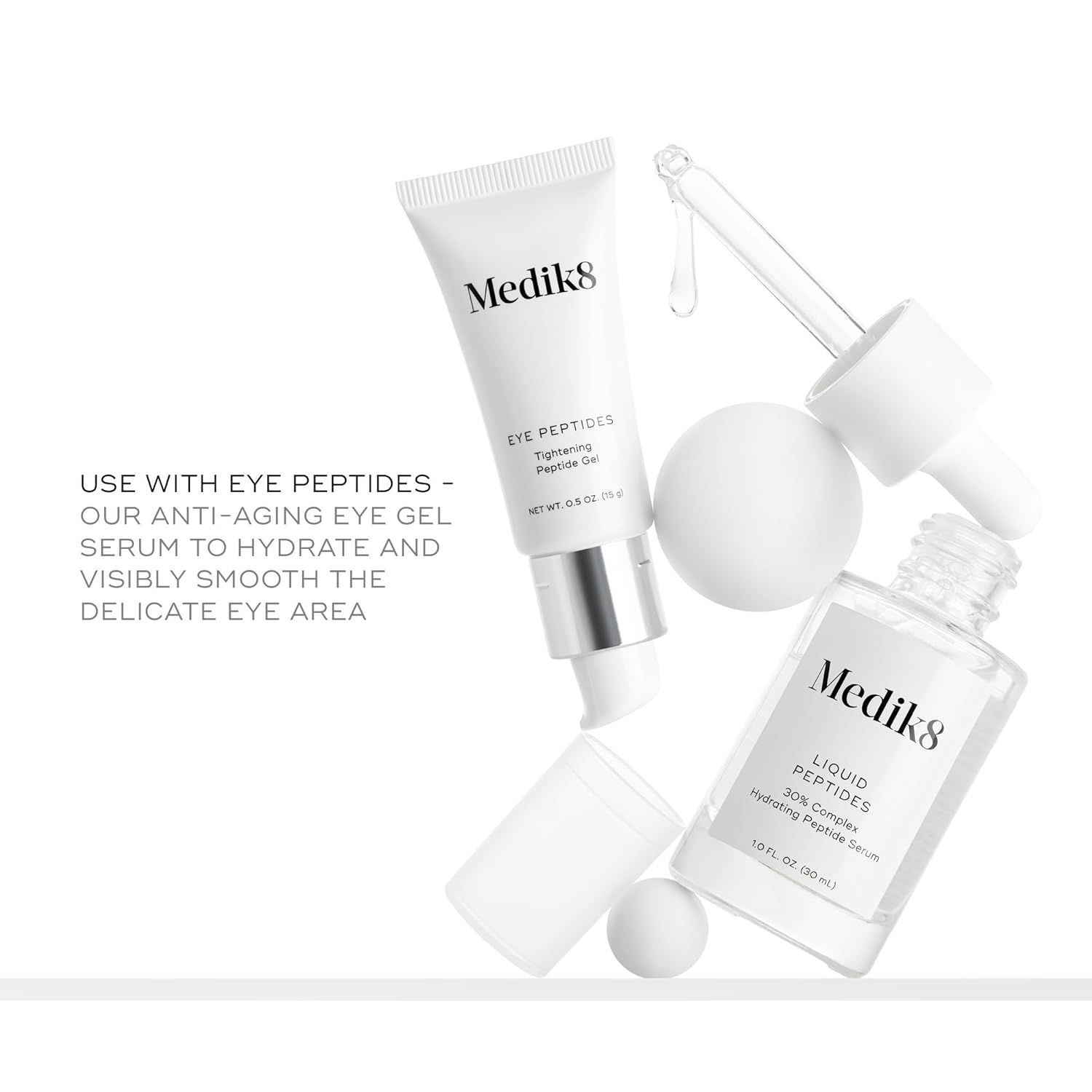 Medik8 Liquid Peptides Advanced Mp - Peptide Serum - Face Serum For Wrinkle Reduction - Hydrating Serum Supports Collagen, Hyaluronic Acid - 1 Oz