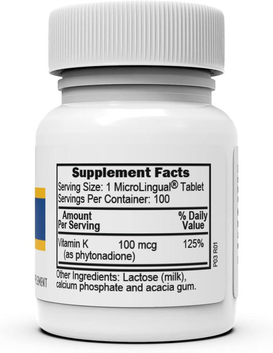 Superior Source Vitamin K1 Multivitamins, 100 mcg,Tablet, 100 Count