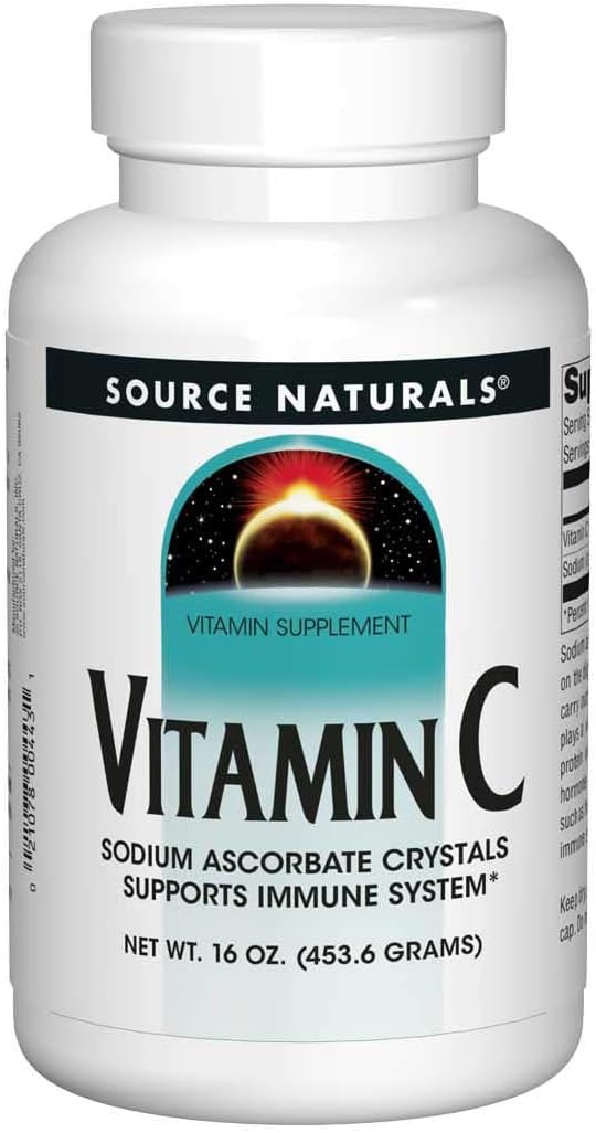 Source Naturals Vitamin C, Sodium Ascorbate Crystals, Supports Immune System* - 16 Ounces