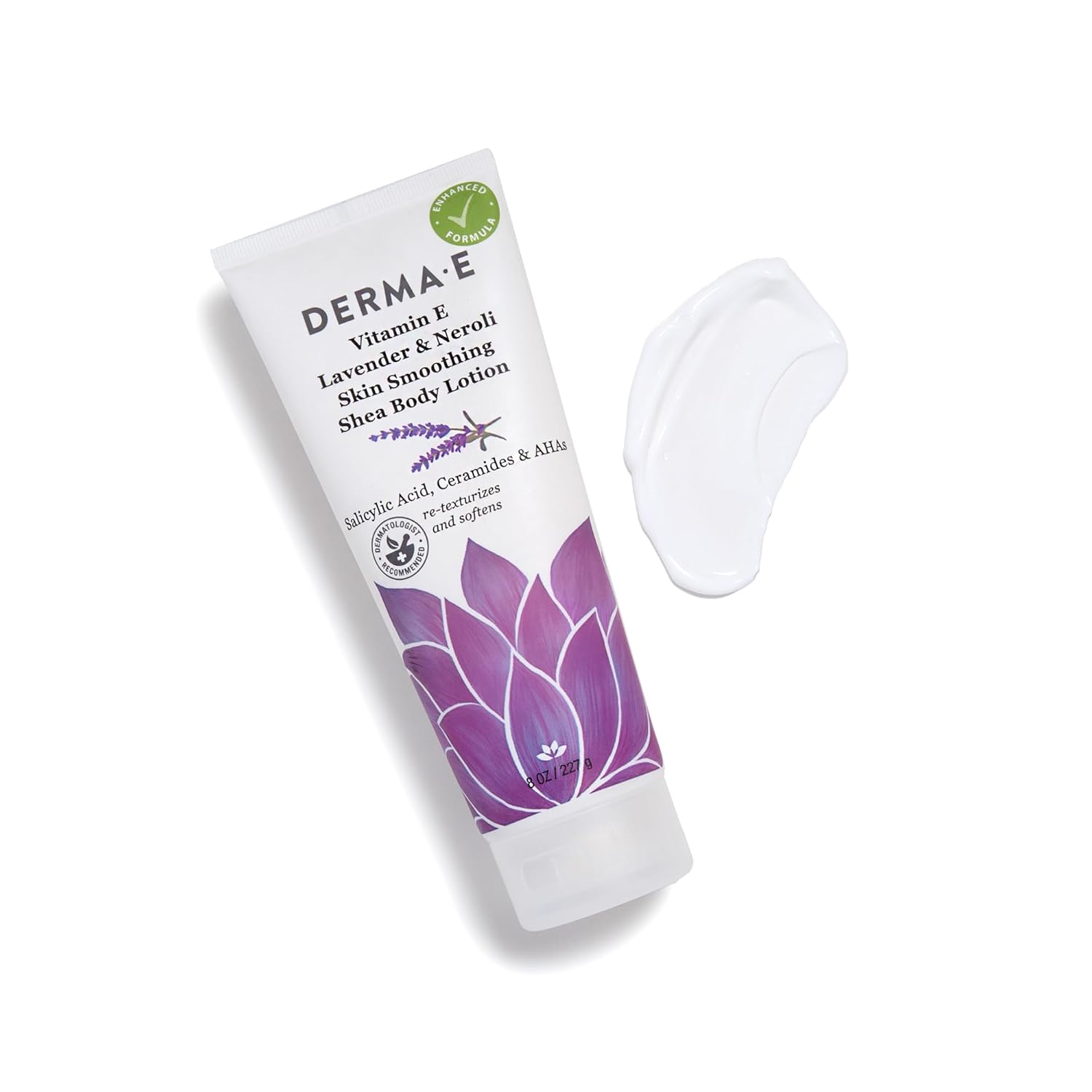 Derma E Vitamin E Lavender and Neroli Therapeutic Shea Body Lotion – All Natural Moisturizer for Dry Skin – Gently Scented Cruelty Free Moisturizing Cream, 8 oz : Vitamim E Tocopheral Lotion : Beauty & Personal Care