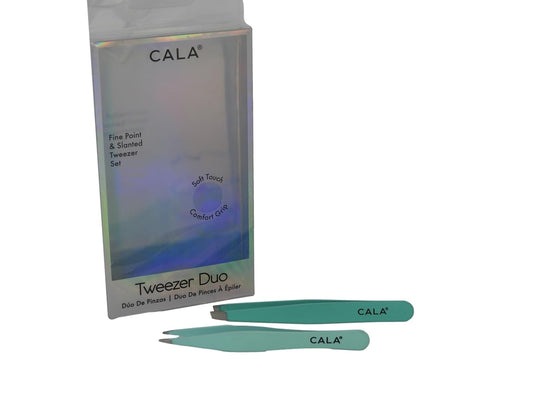 Cala Soft Touch Mint Tweezer Duo