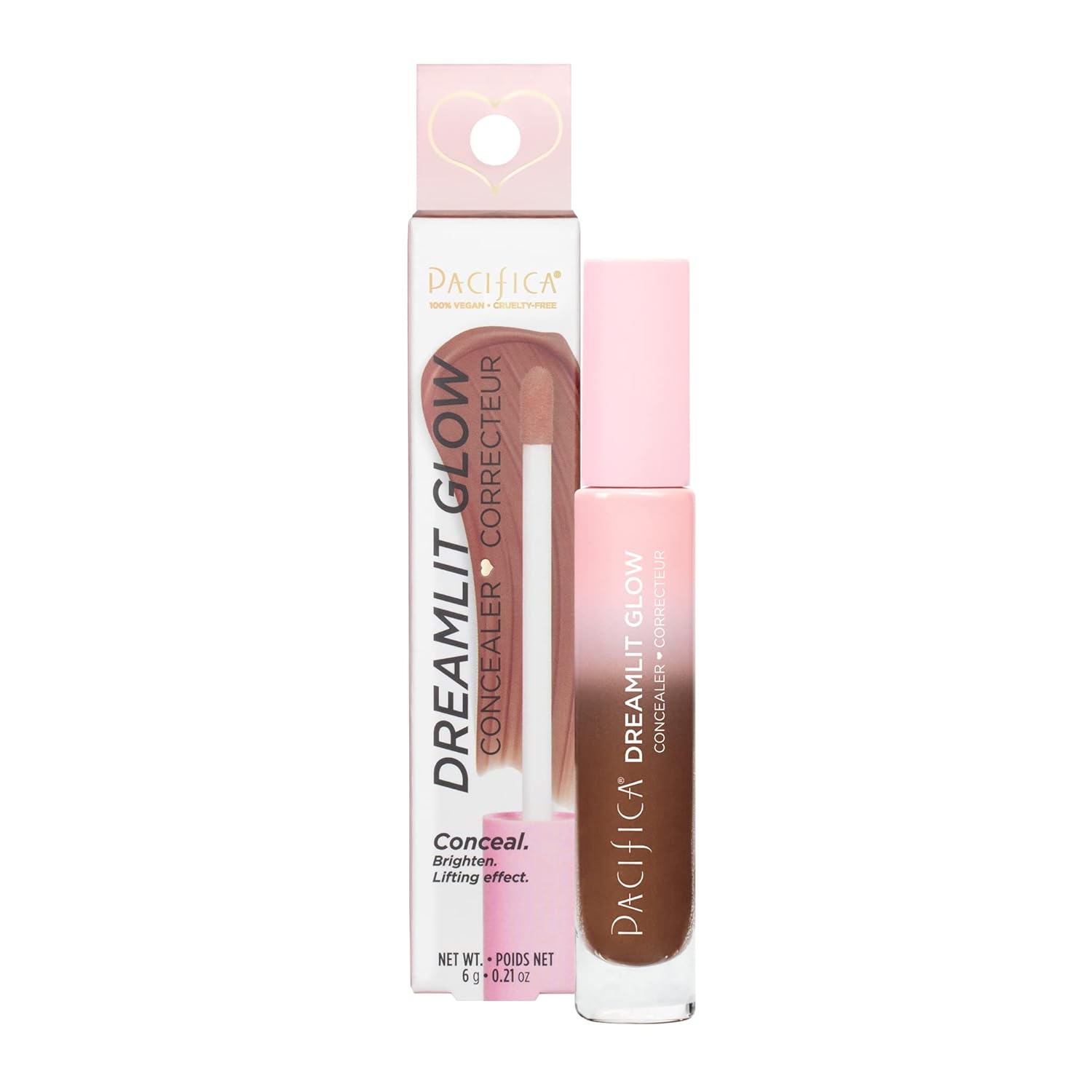 Pacifica Beauty, Dreamlit Glow Concealer -Shade 03, Multi-Use Concealer, Conceals, Corrects, Covers, Puffy Eyes And Dark Circles Treatment, Plant-Based Formula, Lightweight, Long Lasting, Vegan