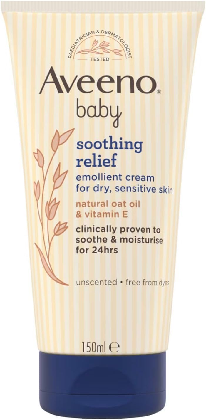 Aveeno Baby Soothing Relief Emollient Wash (1 X 250Ml), Unscented, Gentle And Tear-Free Baby Wash With Natural Oat Oil & Vitamin E, Skin Feels Moisturised For 24 Hours, For Dry, Sensitive Skin