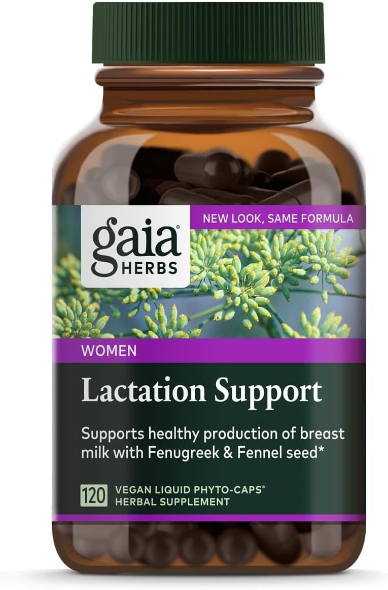 Gaia Herbs Lactation Support - Supports Healthy Milk In Nursing Mothers* - Fenugreek And Fennel Seed - 120 Vegan Liquid Phyto-Capsules (40-Day Supply)