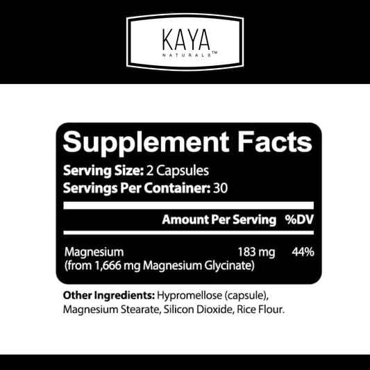 Magnesium Glycinate 183Mg Per Caps, Chelated For Maximum Absorption, Non-Gmo, No Gluten Dairy & Soy, Supports Muscle, Joint, And Heart Health - 60 Veggie Caps