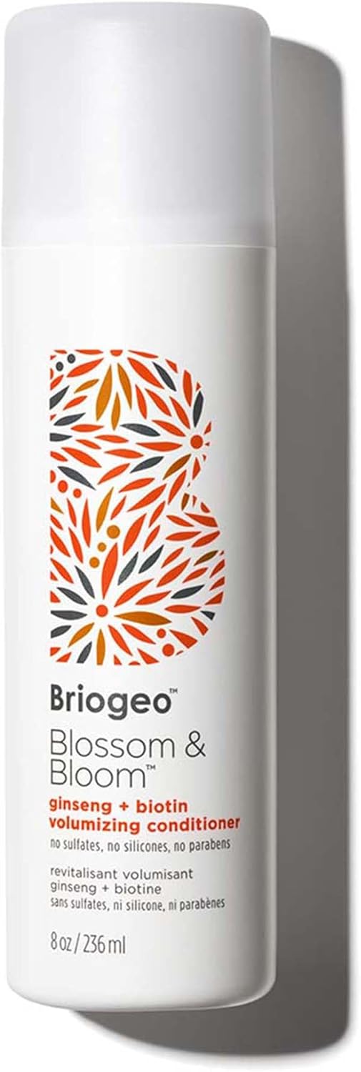 Briogeo Blossom & Bloom Volumizing Conditioner, Fortified With Follicle Stimulating Ginger, Ginseng, And Biotin For Full And Healthy Hair, 8 Oz, Shampoo, L