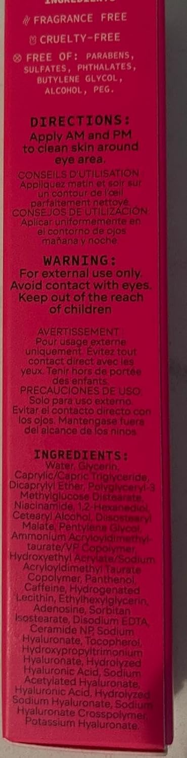 Beyou Brightening Eye Cream – K-Beauty Caffeine & Hyaluronic Acid Gel – Reduces Puffiness, Dark Circles & Fine Lines – Sensitive Skin Safe – Clean, Made In Korea – 0.5 Oz