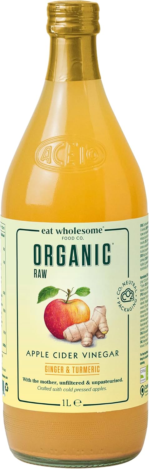 Eat Wholesome Organic Raw Apple Fire Cider Vinegar With Turmeric & Cinnamon, 1L