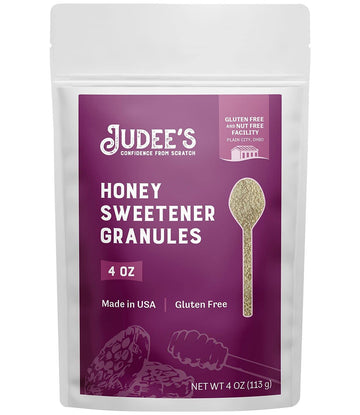 Judee'S Honey Sweetener Granules - 4 Oz - Delicious And 100% Gluten-Free - Great For Baked Goods, Tea, Coffee, And Yogurt - Topping And Sweetener