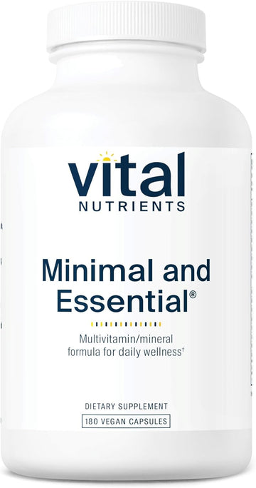 Vital Nutrients Minimal And Essential Multivitamin Vegetarian One Per Day Multi Vitamin, Mineral, & Antioxidant Supplement* Iron-Free Gluten, Dairy, Soy Free Non-Gmo