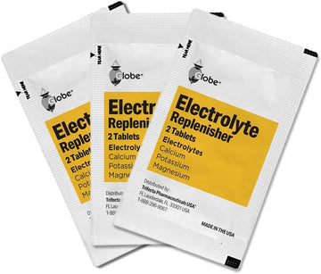 Globe Electrolyte Replacement Tablets For Rehydration, Exercise Recovery, Youth & Adult Athletes, Hiking, Camping, & Sports Recovery And More... 10,000 Packets/Bag, 20,000 Tablets Bulk