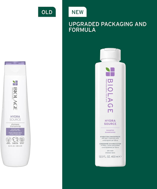 Biolage Hydra Source Shampoo, Nourishing And Moisture Boosting, For Dry Hair, Enriched With Hyaluronic Acid, 400Ml
