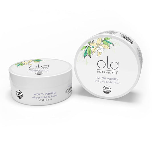 Dr. Mercola Ola Botanical Warm Vanilla Whipped Body Butter, 4 Oz. (113 G), Deeply Hydrate & Nourish, Organic Shea Butter, Usda Organic, Non-Gmo