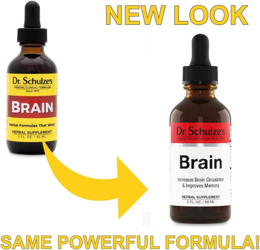 Brain Formula 2 oz. - Vegan and Wild-Harvested | Stimulates Circulation and and Improved Mental Focus