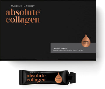 Absolute Collagen Marine Liquid Collagen Supplement For Men - Higher Absorption Than Tablets - 14 X 8000 Mg Collagen Sachets Per Box Containing 7.7G Protein
