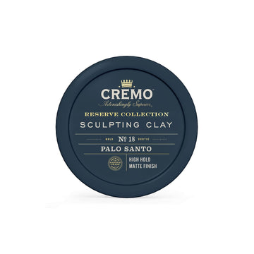 Cremo Premium Barber Grade Hair Styling Palo Santo (Reserve Collection) Sculpting Clay, High Hold, Matte Finsh, 4 Oz