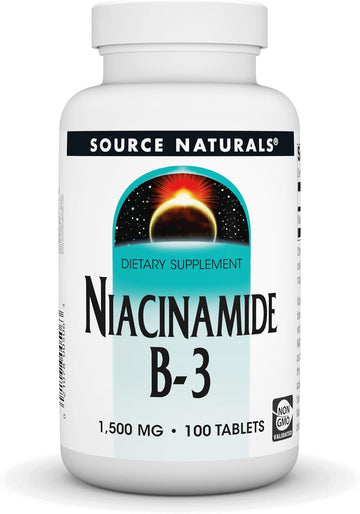 Source Naturals Niacinamide B-3, Dietary Supplement* - 1500 Mg, 100 Tablets