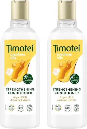 Timotei Shampoo, Conditioner Or Mask Silicon-Free Made From Natural Herbal Ingredients And Plant Based Detanglers Suitable For All Types Of Hair 300Ml, 2 Pack (Strengthening Conditioner)