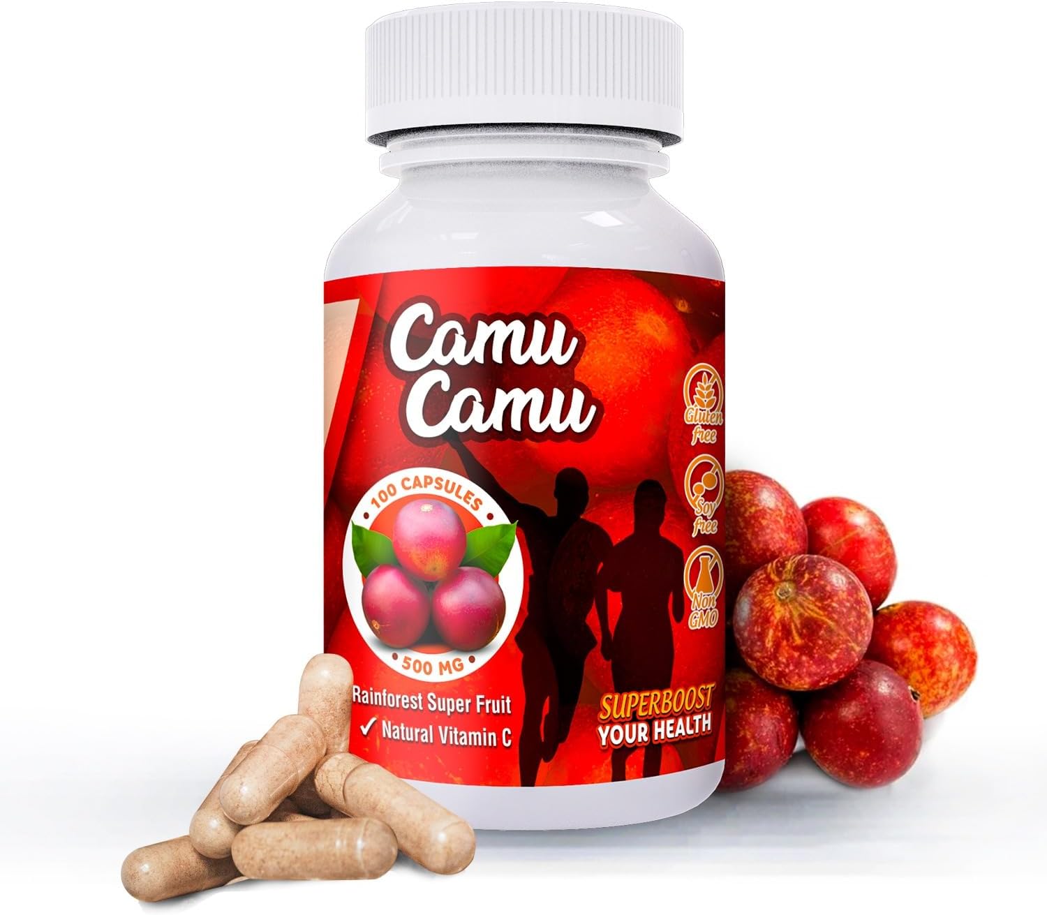 Sikyriah Camu Camu Capsules l 1000mg High Vitamin C Source l Immune System Support Pills l Powerful Antioxidant & Anti-Aging Supplement l Non-GMO and Gluten Free l