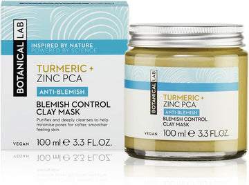 Botanical Lab Turmeric Blemish Treatment Clay Mask Packaging May Vary, White, 100 Millilitre