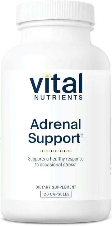 Vital Nutrients Adrenal Support | Adrenal Support Supplements For Gland Function And Cortisol Management | Supports Energy And Stress Levels | Gluten, Dairy, Soy Free | 120 Capsules