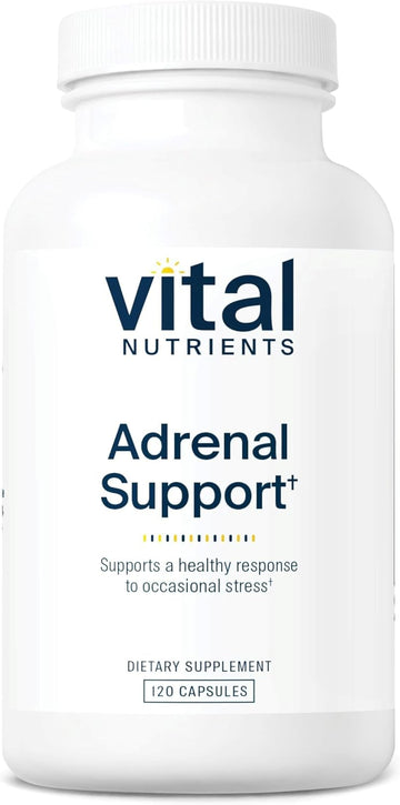 Vital Nutrients Adrenal Support | Adrenal Support Supplements For Gland Function And Cortisol Management | Supports Energy And Stress Levels | Gluten, Dairy, Soy Free | 120 Capsules