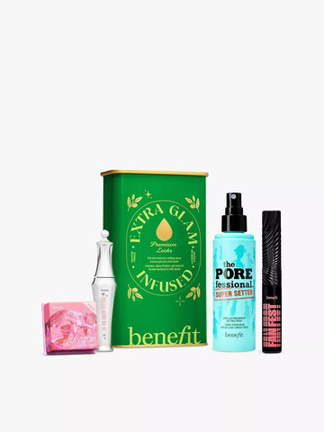 Benefit Extra Glam Infused Gift Set including Fan Fest Mascara and POREfessional Primer