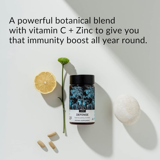 Palo Defense Wellness Formula Vitamins & Herbal Blend - Immune System Support Supplement - With Elderberry, Vitamin C, Zinc, Echinacea, Astragalus, Andrographis— 90 Tabs