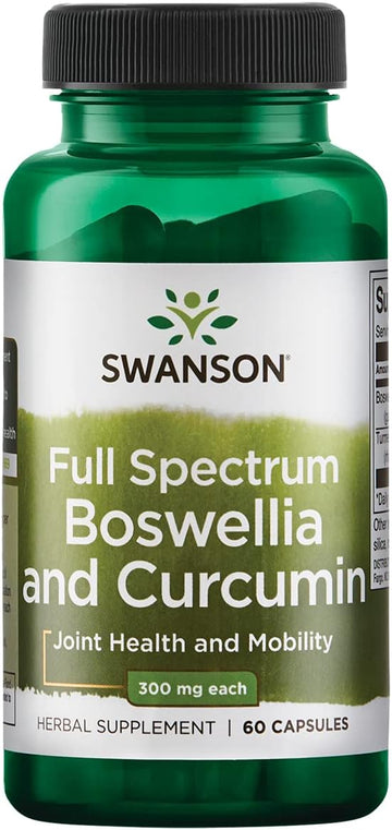 Swanson Full Spectrum Boswellia And Curcumin 60 Capsules(Packing May Vary)