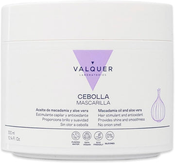 Valquer Onion Mask. Reduces Grease. Hair Stimulating. Antioxidant For Hair. Purifying. For All Hair Types. No Onio Smell. Macadamia Oil. 300 Ml