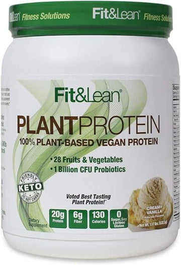 Fit & Lean Plant Protein Meal Replacement Protein Powder Vanilla, 18.7