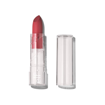 E.L.F. Srsly Satin Lipstick, Intense Color Payoff & Silky Smooth Formula, Taffy, 0.12 Oz