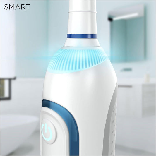 Oral-B Smart 7 Electric Toothbrush For Adults, App Connected Handle, 3 Toothbrush Heads & Travel Case, 5 Mode Display, Teeth Whitening, 2 Pin Uk Plug, 7000N, Blue