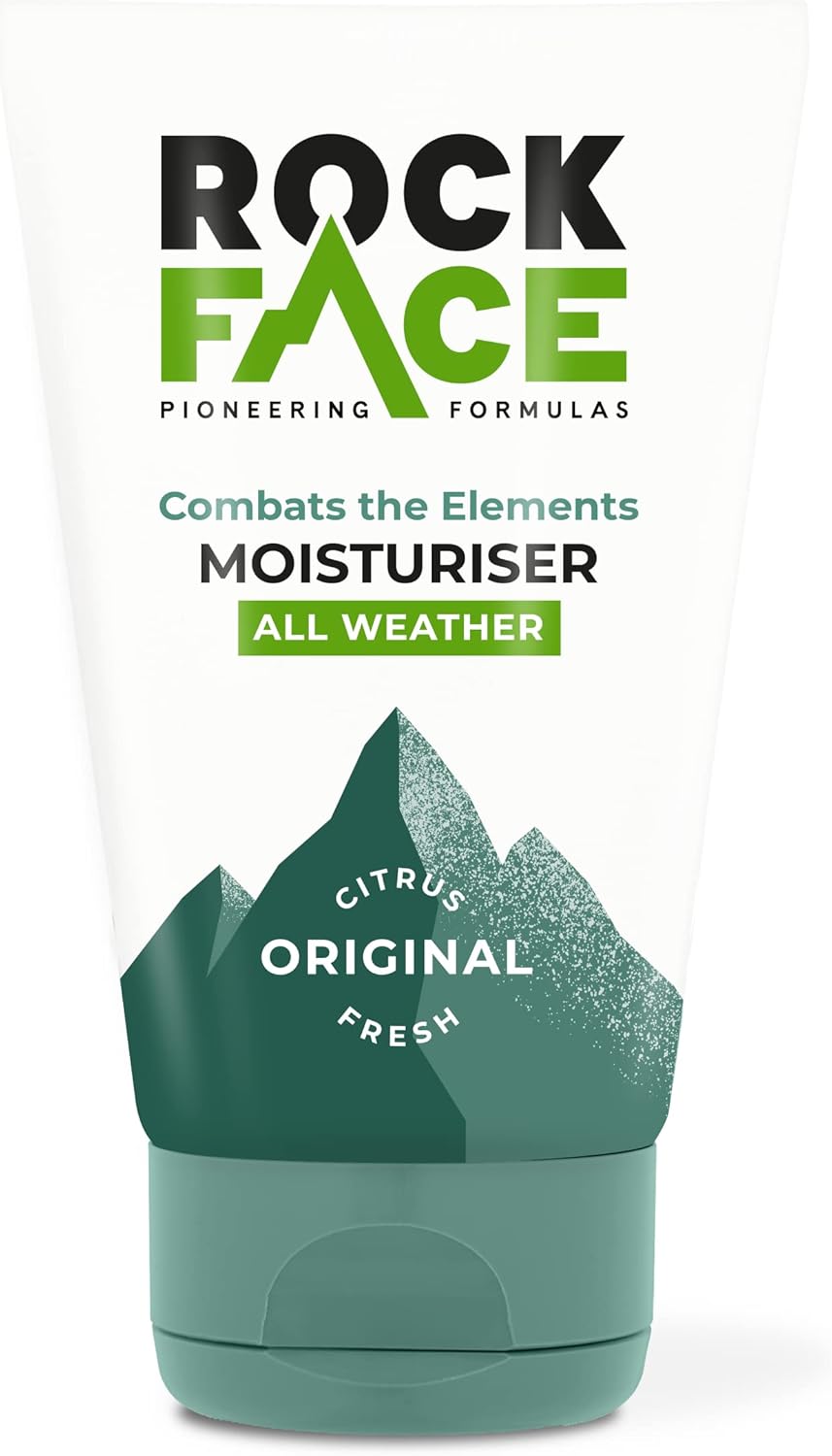 Rockface Mens Moisturiser, Face Moisturiser, All Weather Protection, Energises Skin, Fast Absorbing, 100Ml