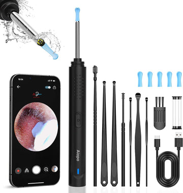 Ear Wax Removal, Ear Cleaner With Camera 1080P Hd Wireless, Ear Otoscope With 6 Led Lights, Earwax Remover Kit With 8 Pcs Ear Set, Ear Wax Remowal Tool For Iphone, Ipad, Android Phones